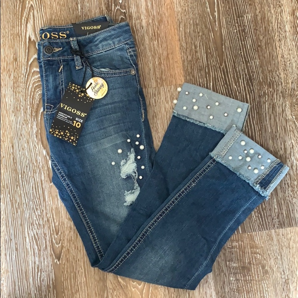 Girls Vigoss - Ankle Cuff Denim Size 10 - NWT